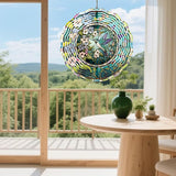 Hummingbird Metal Wind Spinners Outdoor, 3D Hanging Garden Decor for Women Mom Grandma, 25cm/ 9.84in 3D Wind Spinners for Garden Decor for Patio,Yard,Outdoor