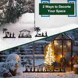 hogardeck Nativity Scene Outdoor, 48" 3 Pcs Metal Nativity Scene Decorative Garden Stakes for Outdoor Christmas Decorations, Holy Family Manger Scene Nativity Sets Yard Signs for Garden Lawn Patio
