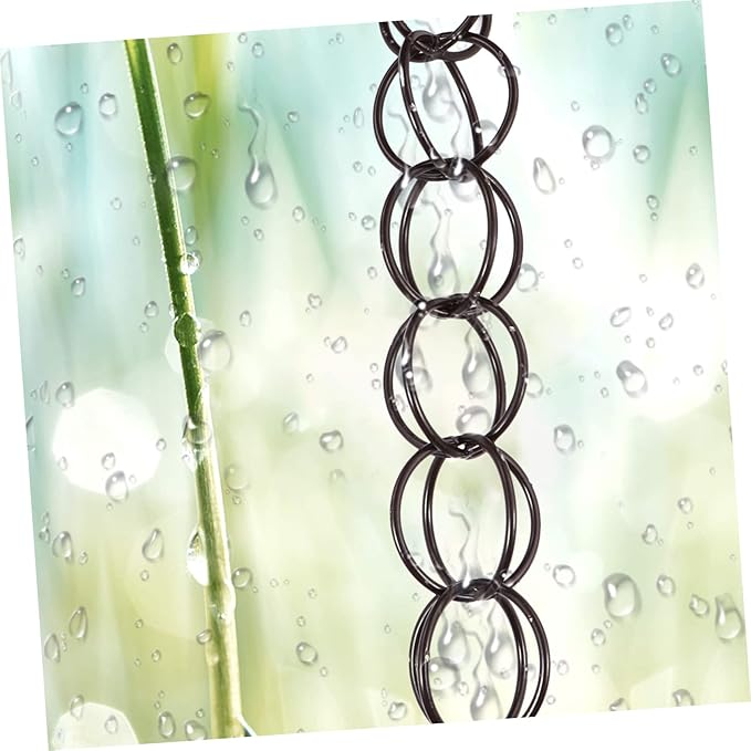 VOSAREA Decorative Copper Gutter Downspout Chain 1M Garden Rainwater Diverter Hummingbird Design for Outdoor Winter Drainage