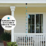 Tfro & Cile Butterfly Rain Chain Gutter Downspout Catcher Outside Water Diverter Decorative Garden Rain Cups Chime Home Decor - 8 1/2 Feet Long