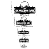 Personalized Metal Farm Sign, Customized Family Name Ranch Sign, Large Last Name Sign for Farmhouse Decoration, Outdoor Farm Wall Art, Welcome Sign, Entrance Gate Sign, Farm Lovers Gift, Garden Decor