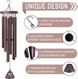 25th Wedding Anniversary Wind Chimes Gifts, Best 25th Anniversary Decorations Gift for Him Husband Couple Wife, Silver 25 Year Wedding Anniversary's Keepsake Ideas Wind Chimes for Outside 32"