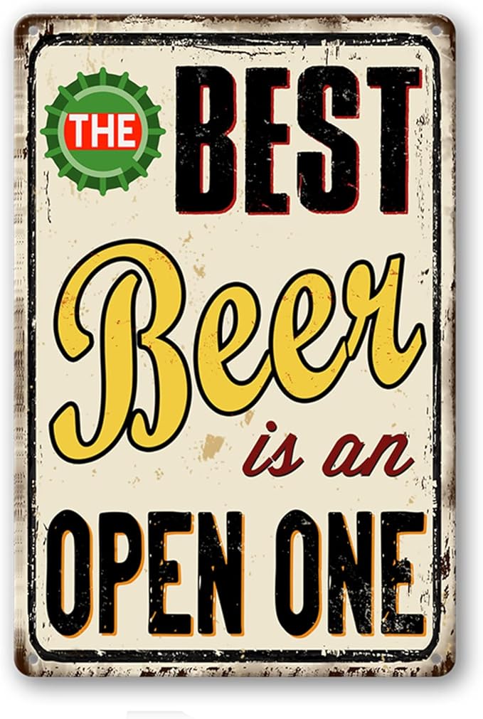 Bar Sign Vintage Funny Metal Tin Signs For Home Retro Country Home Decor Man Cave Garage Rules Wall Decor Outdoor Poster 8×12 Inches