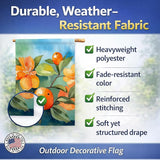 Caroline's Treasures Florida Orange Blossom in Watercolor House Flag Large Porch Sleeve Pole Decorative Outside Yard Banner Artwork Wall Hanging, Polyester, House Size, Multicolor
