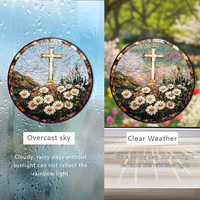 Sun Catchers Indoor Window, Acrylic Rainbow Suncatcher Window Hanging Decoration for Living Room Bedroom Summer Home Balcony Ornaments Decoration (SC2201)
