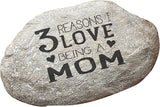 Personalization Universe Reasons Why Custom Garden Stones - Outdoor Decorative Stepping Stones with Family Names - Weather-Resistant Resin Garden Pathway Stones, Large 11.5" x 7.5"