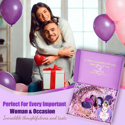 Birthday Gift for Women, Mom, Sister, Best Friend, Wife, Girlfriend, Bestie, Coworkers, Woman Gifts for Birthday, Christmas, Anniversary, Valentines Day, Amethyst Wind Chimes Purple Gifts for Women