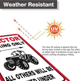 Vintage Metal Tin Sign Tractor Parking Only Sign for Home Barn Farm Funny Farm Signs for Outdoor & Indoor Use, 8x12