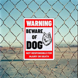 Beware of Dog Sign Samoyed Metal Sign Warning Beware of Dog Signs for Fence Outdoor Farm Garden Gate Home Yard Decor 12x16 Inch