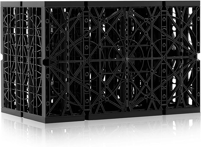 CroBlissful 1 Pack 45.7 Gallon Water Bricks Blocks Water Storage Module Block Matrix Block System for Pondless Waterfalls Disappearing Waterfalls or Fountain Features Garden