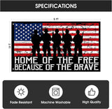 AVOIN colorlife Memorial Day Patriotic House Flag 3x5 FT Double Sided, Veteran USA flag 4th of July Independence Day Large Banner Yard Outdoor Flag
