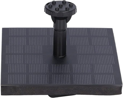 Solar Water Fountain for Bird Bath,Solar Bird Bath Fountains Pump with 6 Nozzles Monocrystalline Silicon Square Floating Outdoor Solar Water Pump for Garden, Pond, Pool