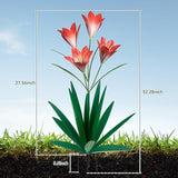 TOMBABY 32.28 Inch Metal Agave Plant Outdoor Decoration Lily Mexican Yard Art Garden Gift Home Decor Hand Painted Metal Agave Garden Yard Statue (2, Green)