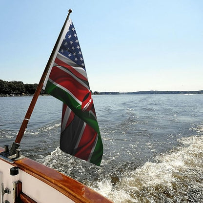 Generic Flag 3x5 ft Vintage America Kenya Kenyan Flag Double Sided Banner Sign Large for Wall Bedroom Living Room Hanging Decoration House Home Yard Lawn Patio Dorm Outdoor Indoor Decor, Black