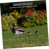 Garden Stake Decoration Ground Insert Lifelike Acrylic Stakes 6pcs Duck for Backyard