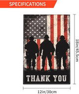 Thank You Print Garden Flag Seasonal Double Sided 12 x 18 Inch Small Yard Flag for Indoor Outdoor Decor Holiday All Seasons