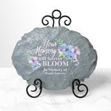 Let's Make Memories Personalized Sympathy Garden Stone - Memories Bloomed - Condolence & Memorial Gift - Customize with Message -11" Lx6 Wx3 D