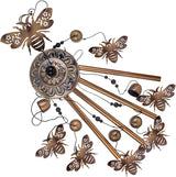 Bronze Bees Wind Chimes for Outside/Indoor/Garden/Home/Balcony/Lawn/Tree/Yard/Garden Decoration, Retro Wind Catcher, Bee Decor, Blessing Wind Bells, Memorial WindChimes Gifts for Mom, Grandma, Woman