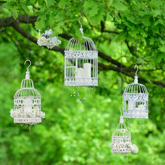 10 Inch Black Hanging Chains with Hooks, Garden Plant Hangers for Hanging Bird Feeders, Billboards, Chalkboards, Basket, Planters, Lanterns, Wind Chimes and Decorative Ornaments Etc-6Pack