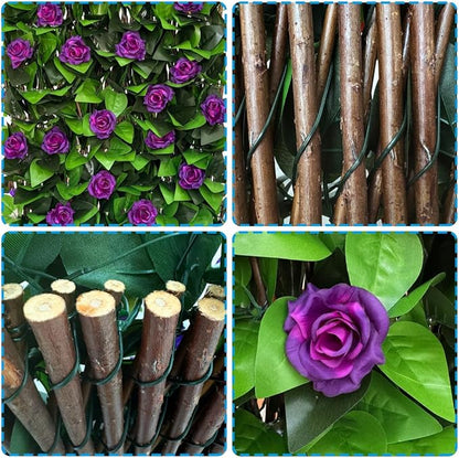 LANDGARDEN Privacy Fence Screen Artificial Leaf Faux Ivy Expandable/Stretchable Fence Cover