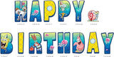 SpongeBob Happy Birthday Yard Signs with Metal Stakes, 16" Letters