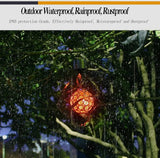 Powstro Solar Hanging Lamp, Wind Sparkling Crystal Ball Color Changing LED Ornament for Lawns and Gardens