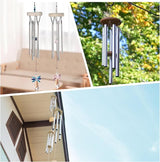Wind Chime Tubes 30Pcs Wind Chime Kit for DIY Home Garden Outdoor Hanging Decorations 5 Different Length (Wind Chime+ String)