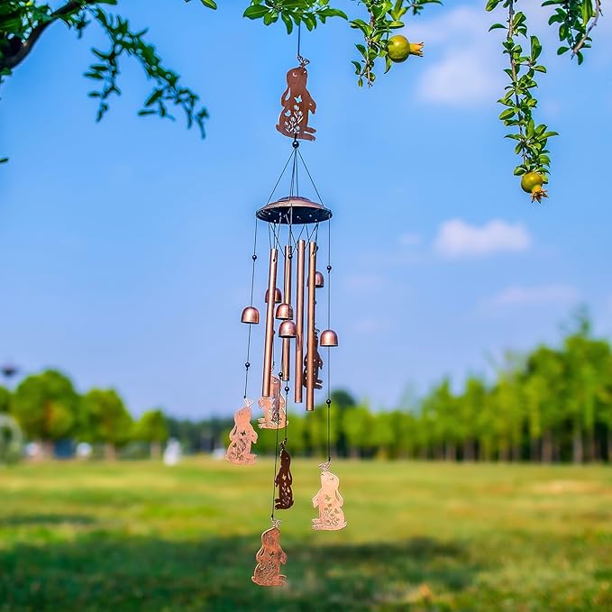 Bunny Wind Chimes for Outside,Bunny Gifts for Women/Men/Sympathy/Memorial Gifts/Birthday Festival Metal windchimes Outdoors/Indoors,Patio,Garden Decor,Home,Yard