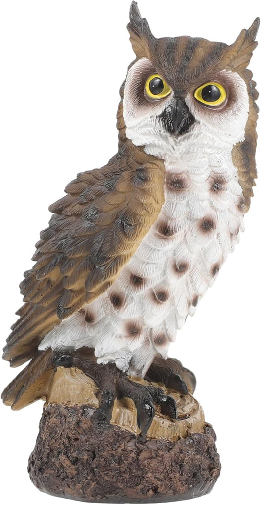 Resin Owl Garden Decor Outdoor Landscaping Sculpture for Courtyard Creative Animal Figurine Nature Theme for Garden Decoration