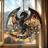 Celestial Dragon Acrylic Suncatcher, Boho Suncatchers for Window Hanging Ornament, Stained Glass Effect Art Garden Decor for Fantasy Lover, Gifts for Mother's Day, Mom, Grandma, Wife, Women, Nana