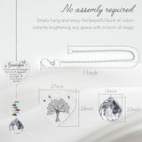 Sympathy Gifts for Loss of Grandfather,Memorial Crystal Suncatcher,Memorial Gifts for Loss of Grandpa,Hanging Crystals Ornament for Window Rainbow Maker Prisms Home Decor Gift
