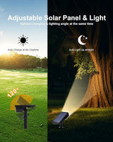 1 Pack Solar Powered Outdoor Spot Lights Outside Waterproof 20 LEDs Landscape Spotlights Dusk to Dawn for House Yard Tree, Plants, Walls, Path, Garden, Statues, Superior Accent Lamp Warm White