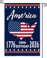 AVOIN colorlife 1776-2026 America 250th Anniversary Patriotic Garden Flag 12x18 Inch Double Sided Outside, 4th of July American 250 Years Yard Outdoor Decoration