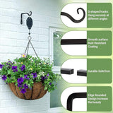 Mkono Plant Hangers Indoor, 6 Inch Metal Plant Bracket, Decorative Wall Hooks for Hanging Plants, Bird Feeder, Flower Basket, Wind Chimes, Home Outdoor Decor, 2 Pack Black