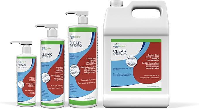 Aquascape Clear Water Treatment for Koi and Fish Ponds, Blend of Clarifiers to Clear Cloudy or Discolored Water and Reduce Debris, 1 Gallon / 3.78 L | 96068