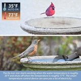 2PCS 500 Watt Bird Bath De-Icer with Thermostat, Cast Aluminum Submersible Chicken Water Heater, Heated Bird Bath, Power Cord 9.8 Ft