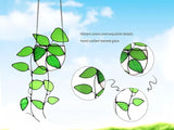 Lolitarcrafts Plant Stained Glass Window Hangings Faux Plant Leaf Suncatchers for Plant Lovers Monther Day Gifts