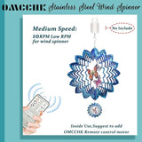 Wind Spinners Butterfly Hanging Outdoor, 12In Stainless Steel Spinfinity Wind Spinner, Blue Wind Chimes for Outside, 3D Kinetic Sculpture Suncatcher, Metal Yard Ornaments, Butterfly Garden Spinners