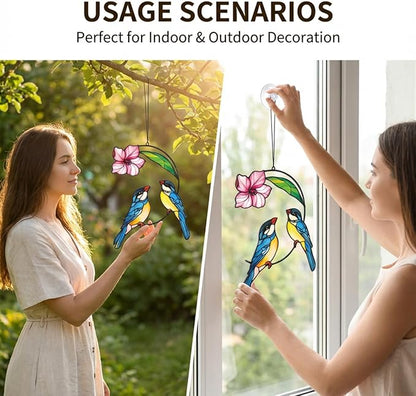 Hummingbird Gifts for Women, Hummingbird Sun Catcher for Window Hanging, Mothers Day for Mom Grandma Bird Lovers, Spring Suncatcher Garden Decor for Indoor Outdoor Windows(8)