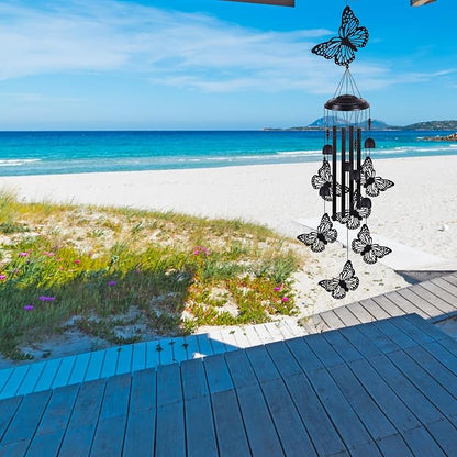 Butterfly Wind Chimes Outdoor Decoration, Mobile Wind Catcher, Retro Wind Bells, Memorial Wind Chime, Blessing Windchime for Home, Balcony, Yard, Room, Xmas, Party, Indoor, Garden Decor, Gifts for Mom
