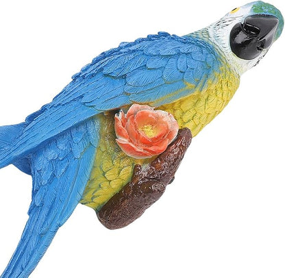 Fdit Vibrant Sculpture, Carving Weather Proof Figurine Lightweight Garden Statue with Vibrancy for Outdoor Indoor Decoration (Left Blue)