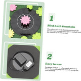 MERRYHAPY Solar-powered Floating Fountain with Nozzles for Ponds and Gardens Durable Lotus-leaf Design for Summer Outdoor Decor