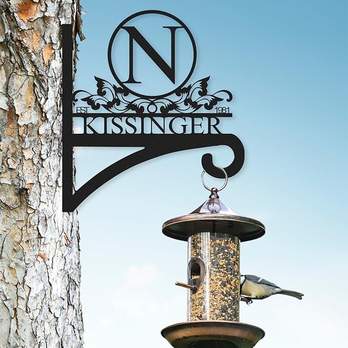 Custom Name Decorative Metal Wall Hook Indoor and Outdoor | Personalized Wall Mounted Hanging Plant Hooks for Plant Lovers | Customizable Wind Chimes Hangers | Home Decor Gift for Mom Grandma