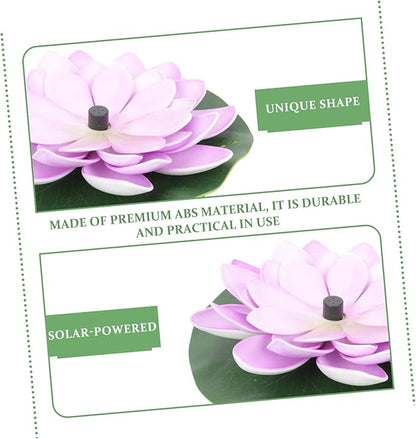 Totority Solar Floating Fountain Water Lily Pond Decor Solar-Powered Lotus Pad Fountain for Outdoor Garden Pool and Backyard Waterscape Eco-Friendly and Easy to Use 6.69X6.29X1.96In