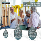 ASTARIN Personalized Happy Retirement Gift, Custom Name Retirement Wind Chimes for Women Men, 35" Large Deep Tone Wind Chime Retire Gifts for Co-Workers Boss Friends Parents(Produced in USA)