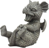 Ebros Whimsical L.O.L Soul Garden Laughing Out Loud Dragon Statue 7.75" Tall Faux Stone Resin Finish Hilarious LOL Fantasy Animated Dragons Welcome Guest Greeter Decor Figurine