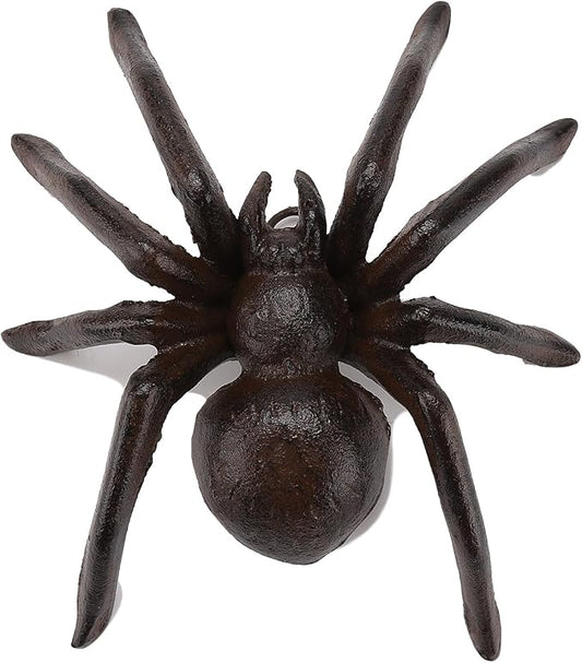 BRASSTAR Cast Iron Spider Statue Entomophile Delicate Modelling Interior and Exterior Decoration Suitable for Placing Study Garden Lawn Balcony TQGJPT490