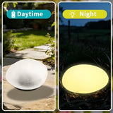 Solar Powered Outdoor Lights - Waterproof Garden Path Lighting, Pebble Shape Landscape Lights for Yard, Lawn, Patio, Walkway, Warm Light(1 pc)