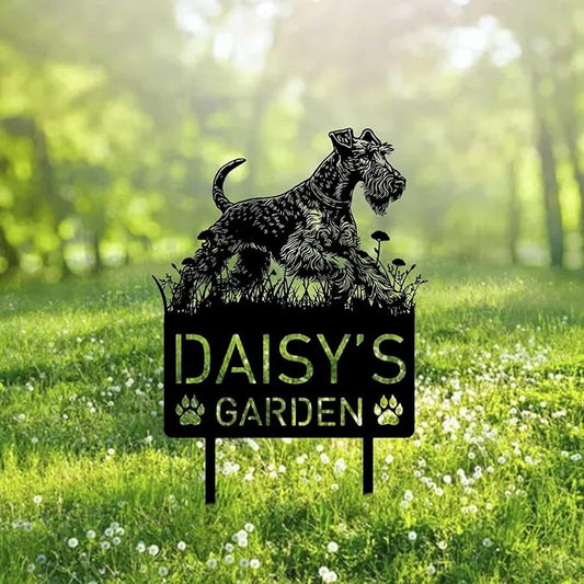 Custom Irish Terrier Dog Metal Memorial Garden Stake Personalized Pet Grave Marker Name Sign Remembrance Stake Decor Sympathy Dog Loss,Outdoor Statues for Yard Garden Lawn Patio Pathway Grave.