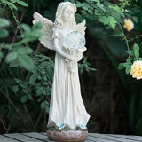 Angel Statue for Garden - 16.3 inches Guardian Solar Garden Statues with Solar Lights, Angel Figurines Gardening Gifts for Mom Grandma Lawn Outdoor Ornaments Figurines for Outdoor Decor